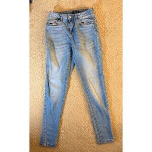 DN MX Size 28 Medium Wash Whisker Fade Stretch Skinny Jeans